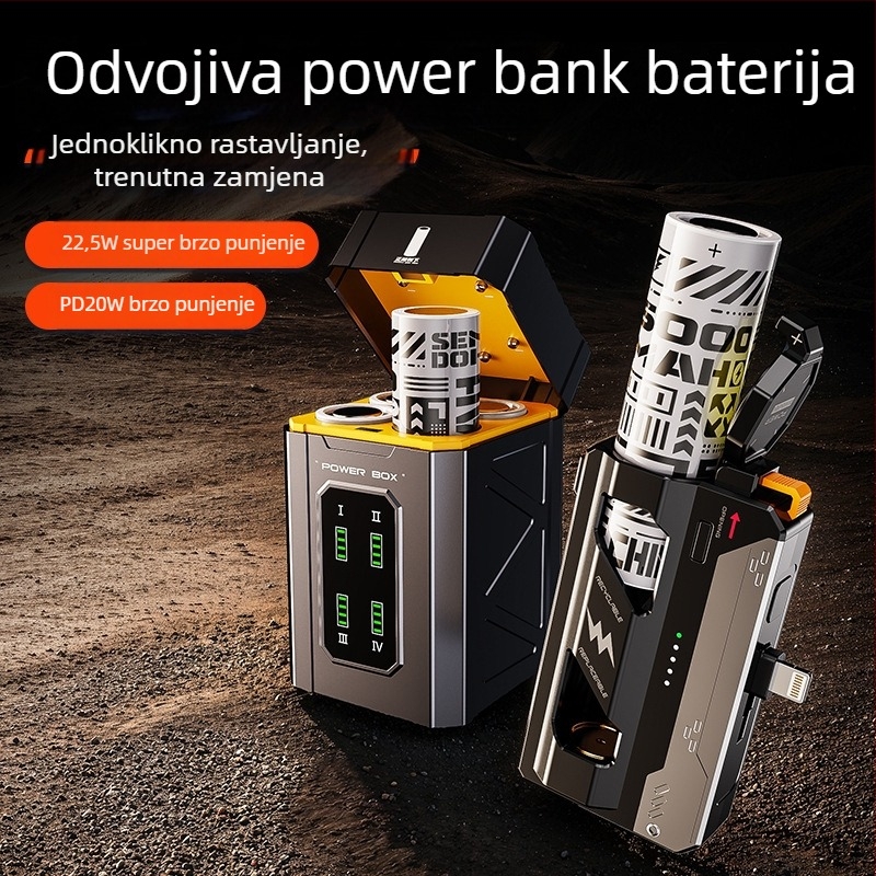 3C certificirani taktički power bank za upotrebu u avionima, kompaktno brzo punjenje 5000mAh