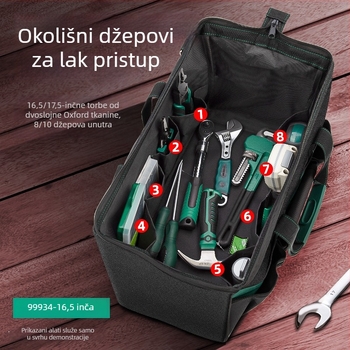 Topson torba za alate za elektrikare — velika kapaciteta, torba od Oxford platna za gradilište