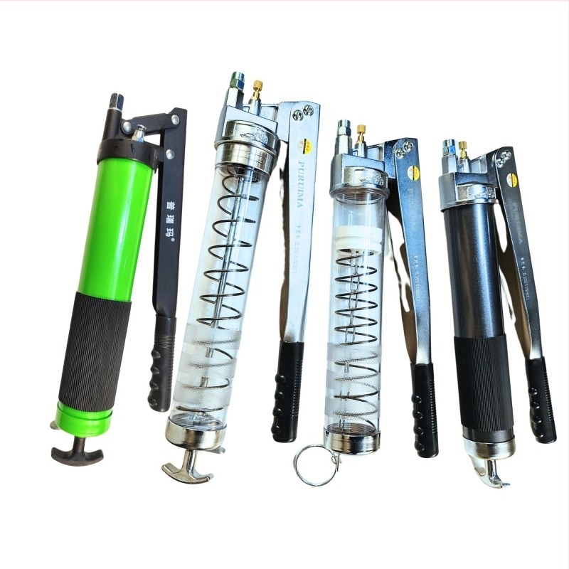Ručni pumi mazivo za bager – dvostruka i jednostruka šipka, dvostruki piston, aluminijska legura, spremnik 800cc, ukupna duljina 365 mm