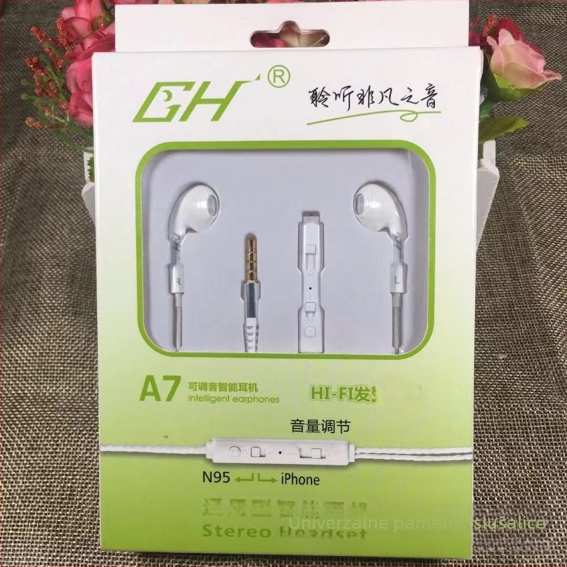 GHA7 In-Ear slušalice s kabelskim daljinskim upravljačem, snažan bas, kompatibilne s Huawei, Xiaomi, Android i iPhone