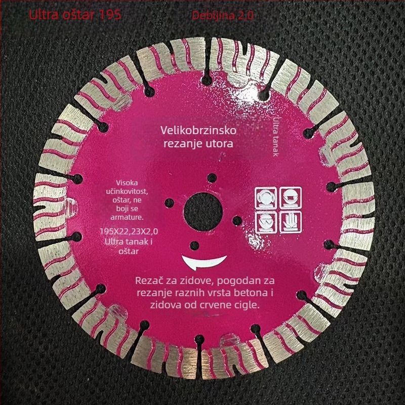 Yue Duplex 210 mm ultra-tanki disk za suho rezanje armiranog betona i crvene opeke