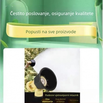 Crna vrtložna atomizirajuća mlaznica za poljoprivrednu prskalu s visokim tlakom, prilagodljiva, otporna na vjetar, motorni raspršivač