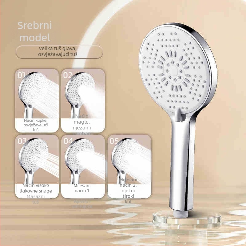 Set tuš glave s pojačanim tlakom i kućnim grijačem za kupaonu, ABS, model KDSC-155