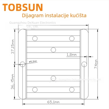 TOBSUN DC-DC pretvarač 12V u 13.8V, 10A, ulaz 8–40V, automobilno napajanje, regulirani izlaz