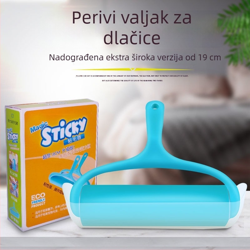 Veliki perivi lint roller za odjeću i tepihe – uklanjanje dlaka kućnih ljubimaca