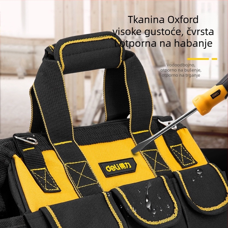 Torba za alat od Oxford platna, dvostruki sloj, višenamjenska torba za skladištenje, prijenosna