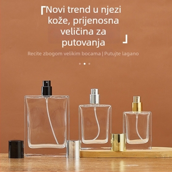 Parfemska bočica s tlačnim raspršivačem, staklena 50 ml, kozmetički dozator od debelog stakla, 30 ml bočica za uzorak
