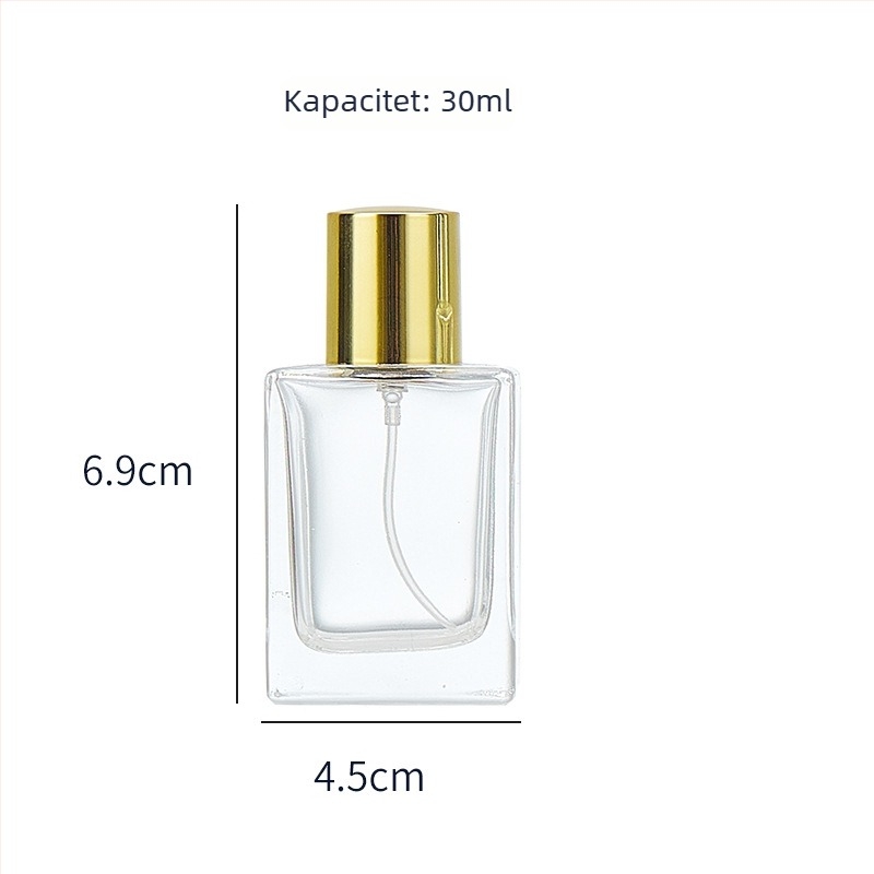 Parfemska bočica s tlačnim raspršivačem, staklena 50 ml, kozmetički dozator od debelog stakla, 30 ml bočica za uzorak