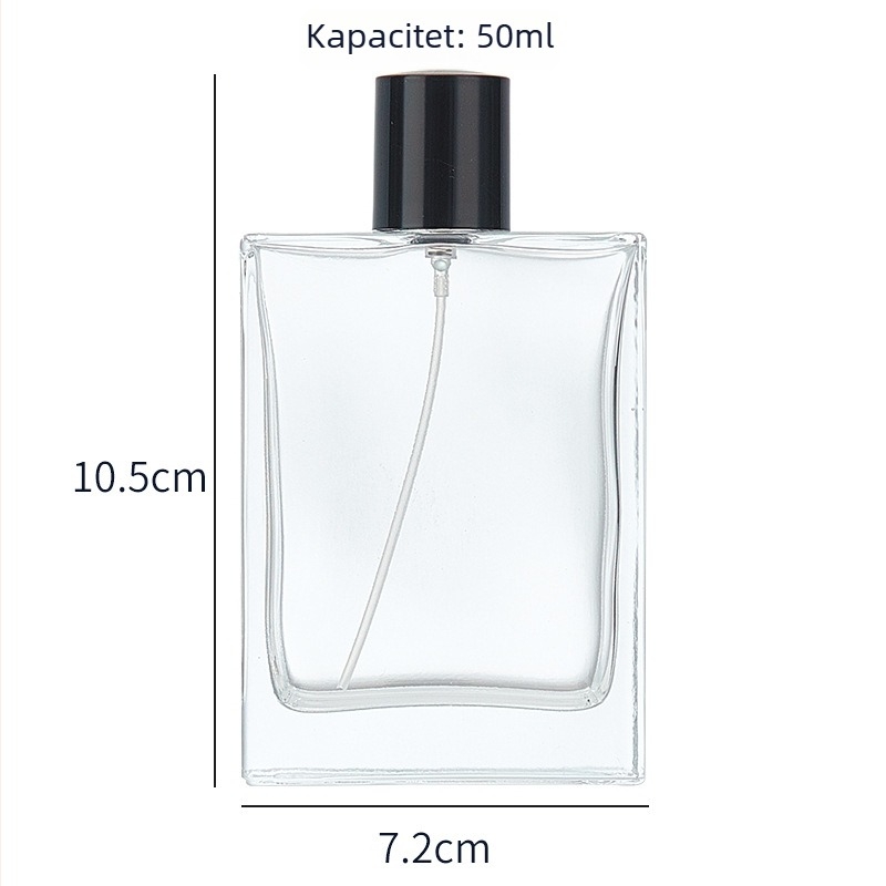 Parfemska bočica s tlačnim raspršivačem, staklena 50 ml, kozmetički dozator od debelog stakla, 30 ml bočica za uzorak
