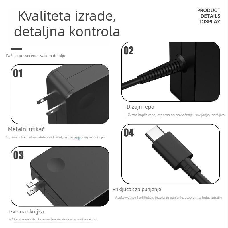 Lenovo 45W punjač za prijenosno računalo Type-C, 20V 2.25A
