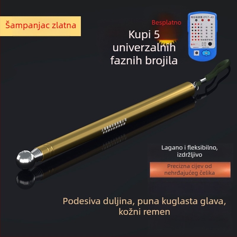 Saiwei Star 128 cm teleskopijski čekić za kućnu inspekciju – čekić s okruglom metalnom glavom