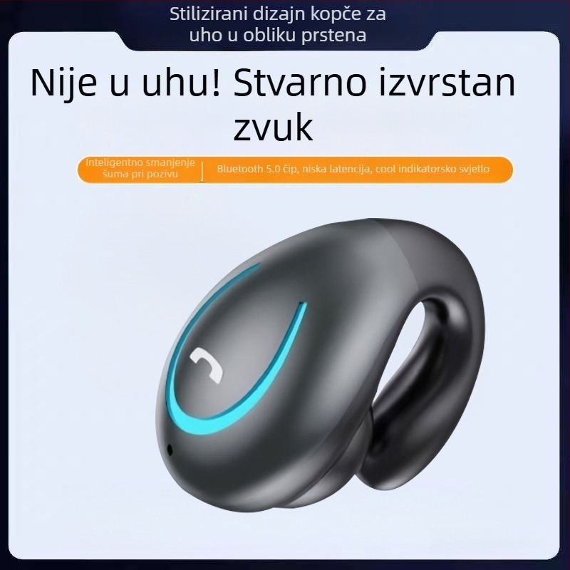 YX08 Bluetooth slušalice s klipsom za uho, bežične, ne ulaze u uho, visokokvalitetan zvuk, udobno nošenje