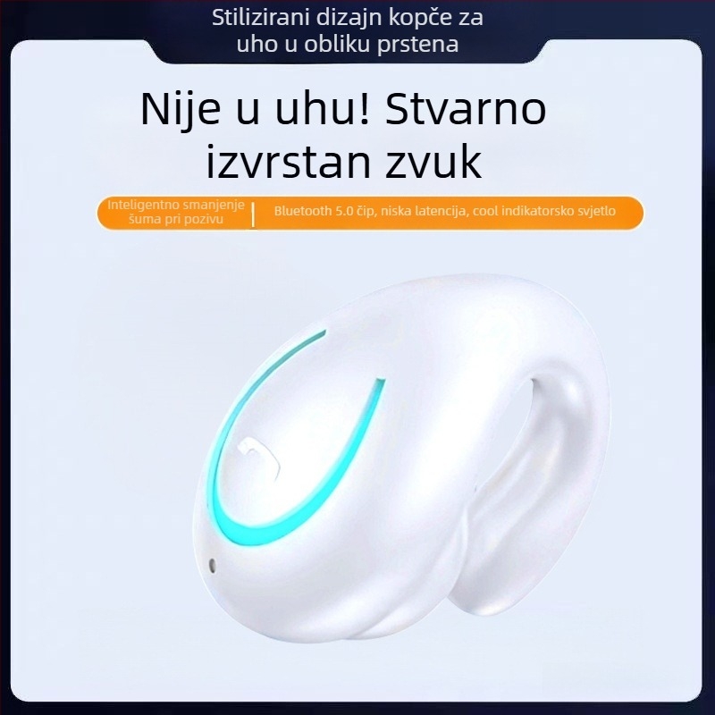 YX08 Bluetooth slušalice s klipsom za uho, bežične, ne ulaze u uho, visokokvalitetan zvuk, udobno nošenje