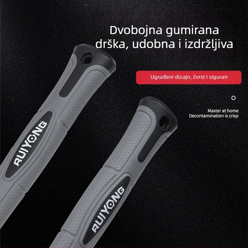 Težak građevinski čekić za rušenje zidova, jedinstvena konstrukcija, glava od čvrstog željeza, mekani držač, osmerokutna glava