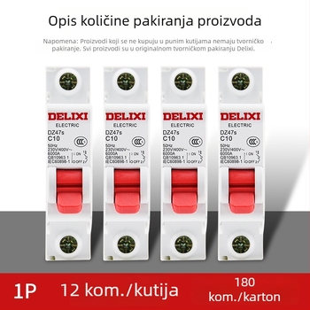 Delixi DZ47S prekidač osigurača, 1P jednopolni, kućna upotreba, 16A/32A/40A/63A