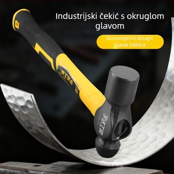 Čekić s kugličastom glavom, visokougljični čelik, 1 lb, 2 komada u paketu, ukupna duljina 300 mm, drška od TPR-a, za kućnu preradu i stolariju