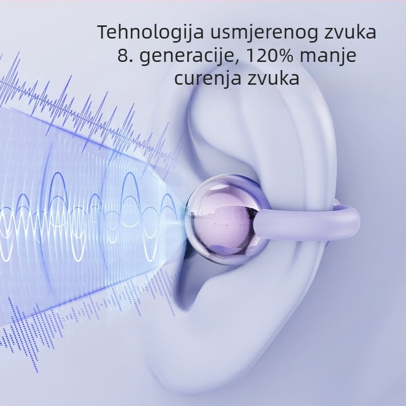 BH09 Bluetooth clip-on slušalice, 6.0, dugotrajna baterija, bežično poništavanje buke, skriveni zaslon, privatni model