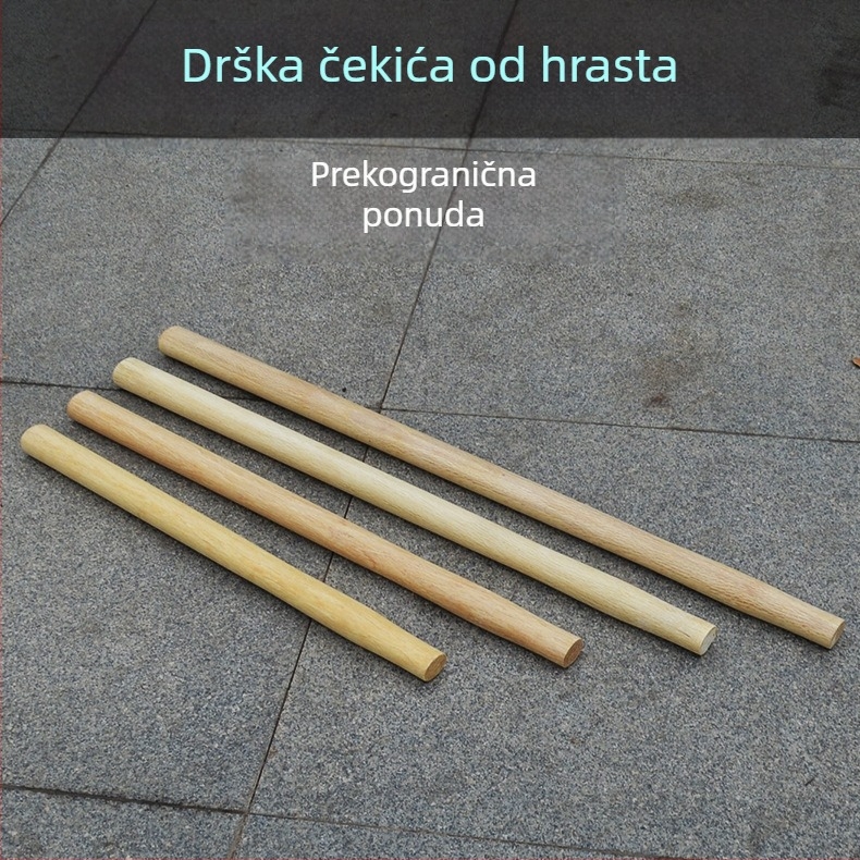 Oktagonalna drška čekića, drvena, dužine 70 cm ili 90 cm