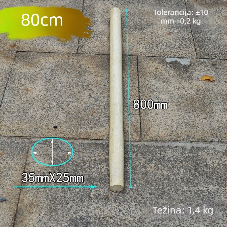 Oktagonalna drška čekića, drvena, dužine 70 cm ili 90 cm