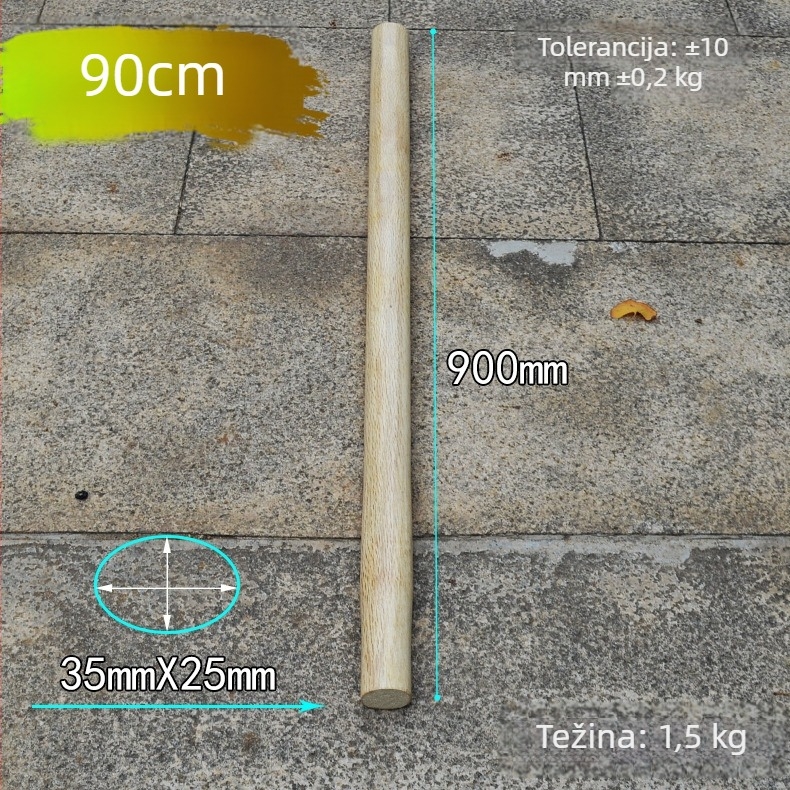 Oktagonalna drška čekića, drvena, dužine 70 cm ili 90 cm