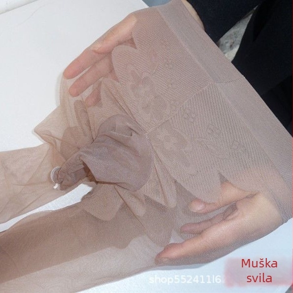 Muške svilene hulahopke, plus veličina, ultra tanke, crne
