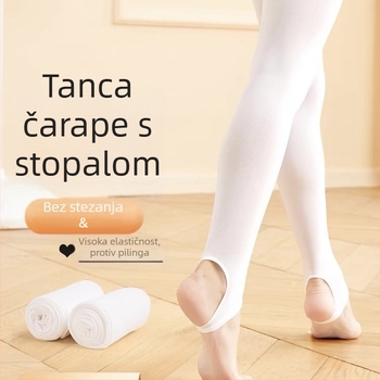 Dječje plesne čarape za djevojčice, ljetne plesne čarape, trening čarape za odrasle, bijele tajice