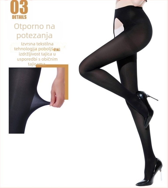 Ženske čarape s otvorenim preklopom, srednje debljine, seksi dizajn, proljetno-ljetno-jesensko
