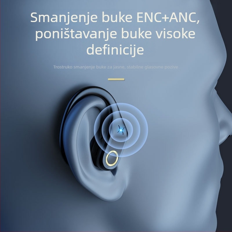 Bežične Bluetooth slušalice s kostnom kondukcijom, dizajn za uho, ANC+ECN aktivno smanjenje buke