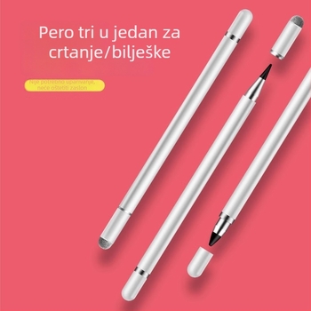Kapacitivna olovka za dodirni zaslon s finim vrhom, kompatibilna s Apple uređajima i drugim tabletima, univerzalno 3-u-1