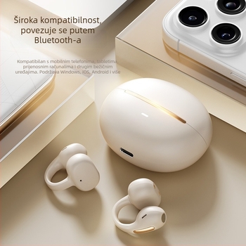 M136 bežične Bluetooth slušalice s klipsom za uho, mekani silikoni, HD zvuk, stereo zvuk, dugo trajanje baterije, Bluetooth 5.3
