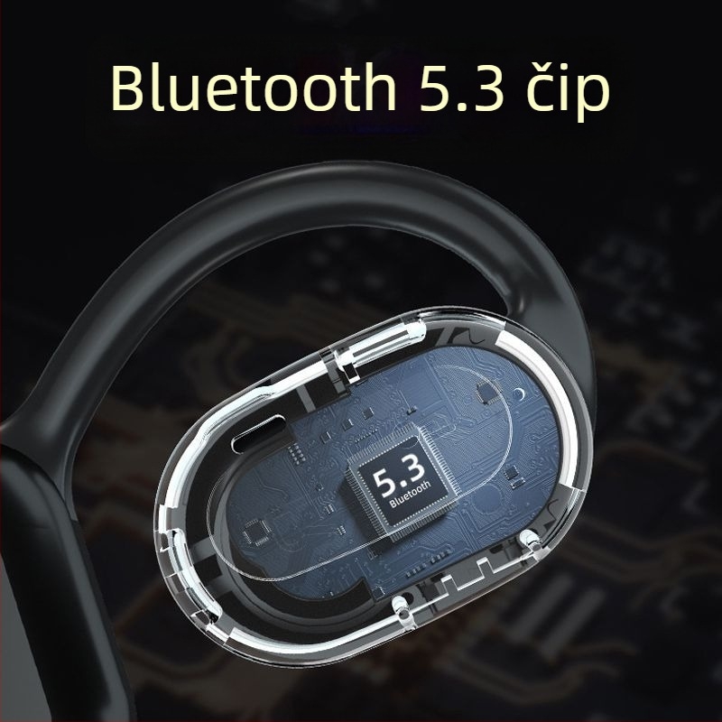 Bežične slušalice s kondukcijom zraka Bluetooth 5.3, bez umetanja u uho, kuka za uho, jednostrano stereo, dugotrajna baterija