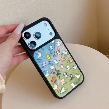 Kućište za telefon s dizajnom crtić mačice, svjetlucavo zlatni završni sloj, mat završna obrada, graffiti mačji motiv za iPhone