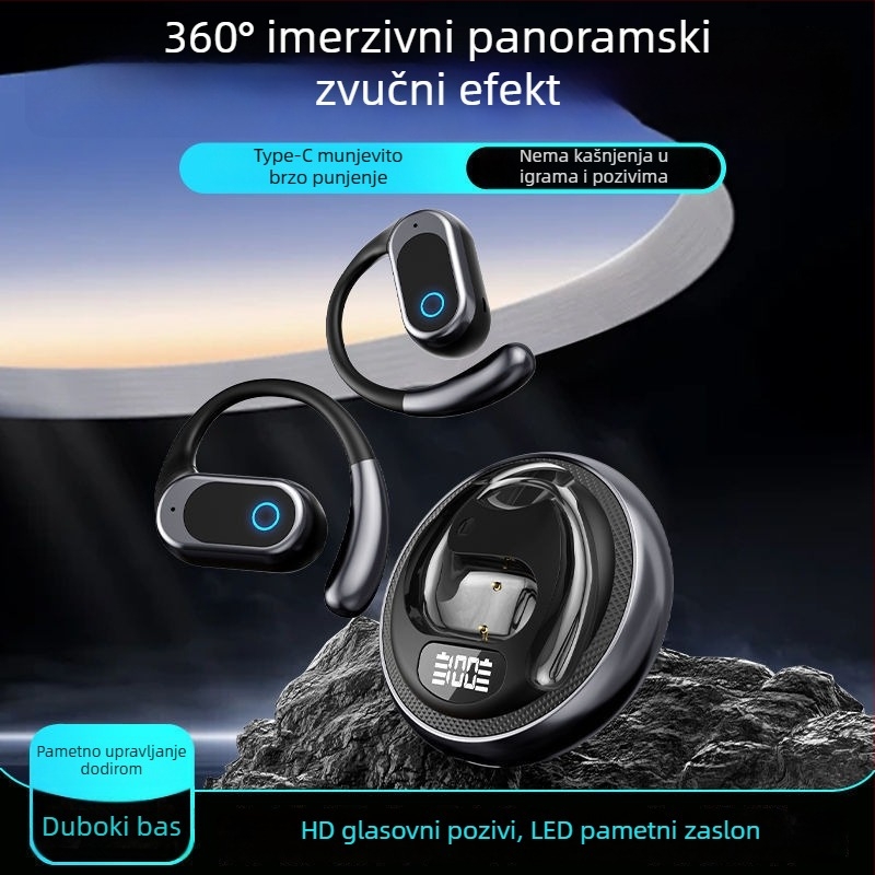 F206 bežične slušalice za uho, sportski dizajn, visokokvalitetan zvuk, udoban nositi, dug vijek baterije, privatni model, univerzalno