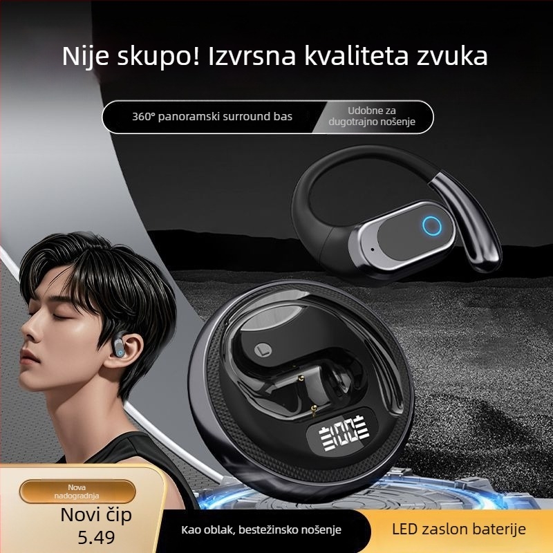 F206 bežične slušalice za uho, sportski dizajn, visokokvalitetan zvuk, udoban nositi, dug vijek baterije, privatni model, univerzalno