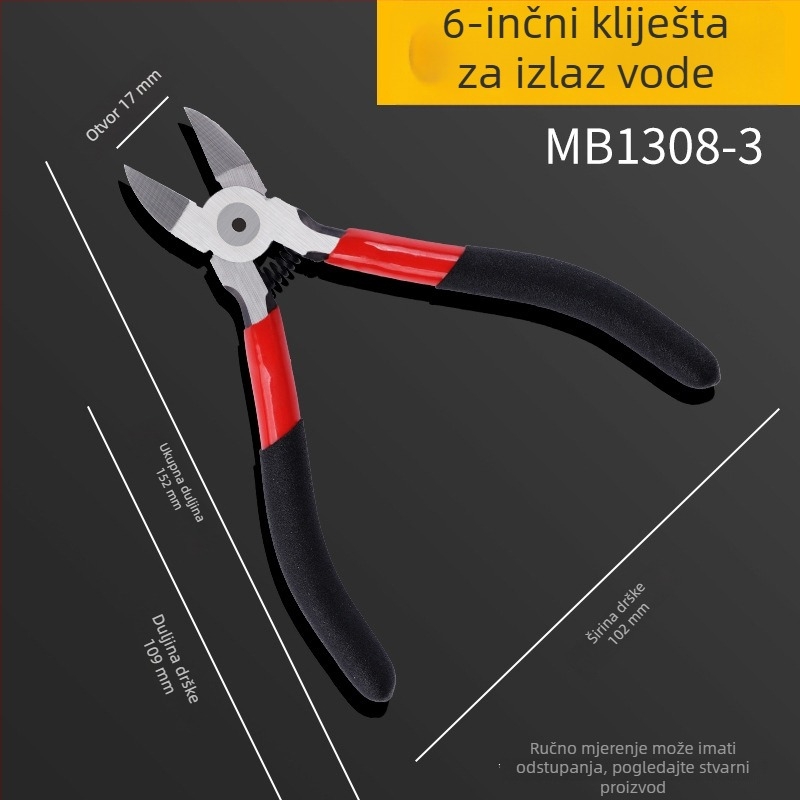 Mai Bu električne dijagonalne kliješta za rezanje žica, 6 inča i 5 inča, industrijskog ranga, male čeljusti, ručno rezanje žica