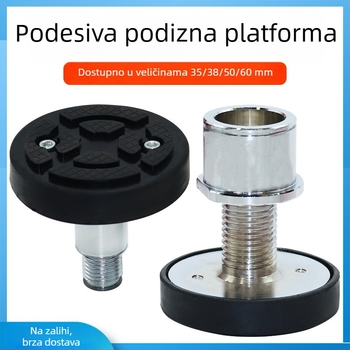 Set za povećanje visine autolifta: ploča za nogu stupa, stup noge i podložak za povećanje visine