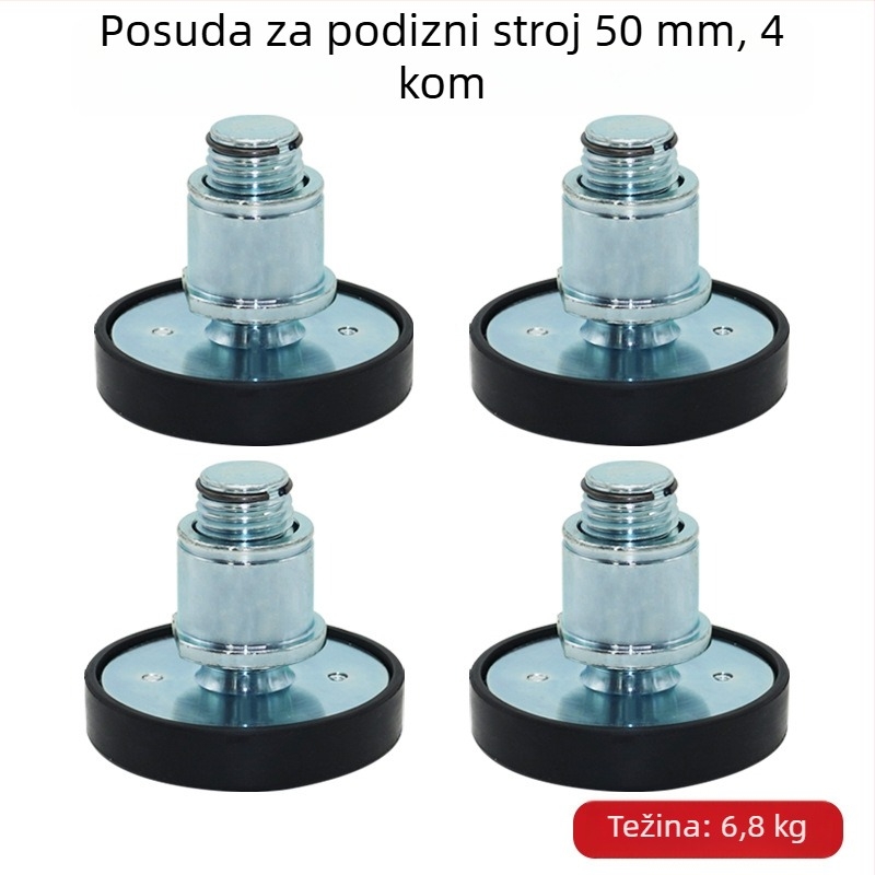 Set za povećanje visine autolifta: ploča za nogu stupa, stup noge i podložak za povećanje visine