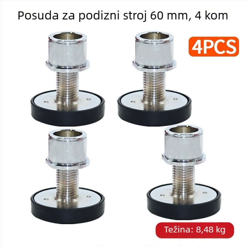 Set za povećanje visine autolifta: ploča za nogu stupa, stup noge i podložak za povećanje visine