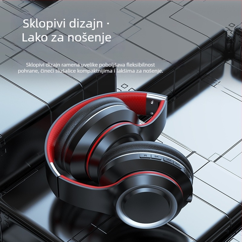 DR90 Bluetooth slušalice s dugim trajanjem baterije, aktivno poništavanje šuma, over-ear dizajn, bežične i žične uz 3.5 mm priključak