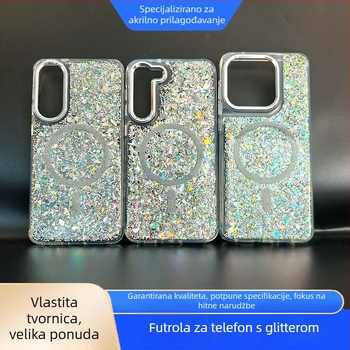Kryt za telefon od smole s glitterom za Apple, Samsung i Huawei – stil zaštita od pada