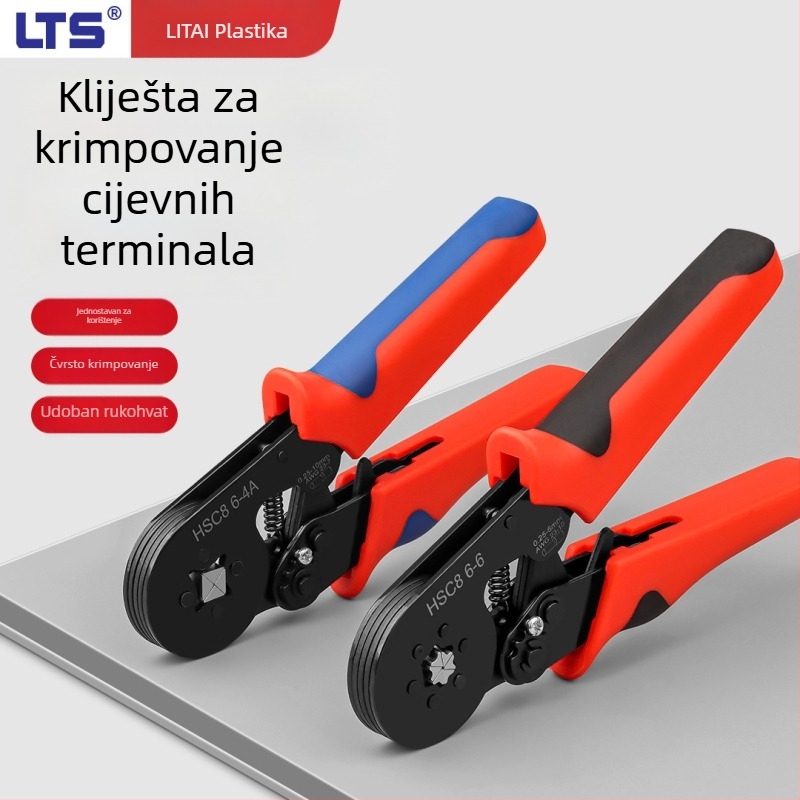 Klešta za krimpanje tubularnih terminala, igličasti alat za krimpanje vodiča, električarski poseban tubularni alat za krimpanje