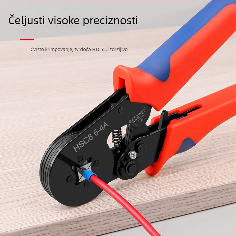 Klešta za krimpanje tubularnih terminala, igličasti alat za krimpanje vodiča, električarski poseban tubularni alat za krimpanje