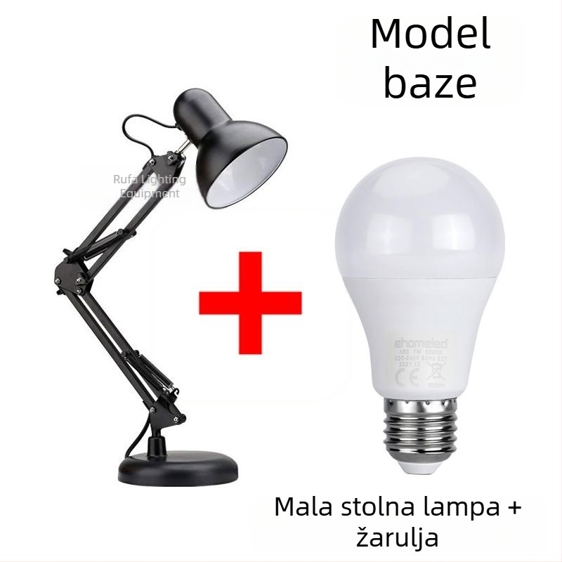 LED energetski štedljiva stolna svjetiljka s industrijskim dizajnom, prijenosna svjetiljka s klipom za ured ili spavaću sobu