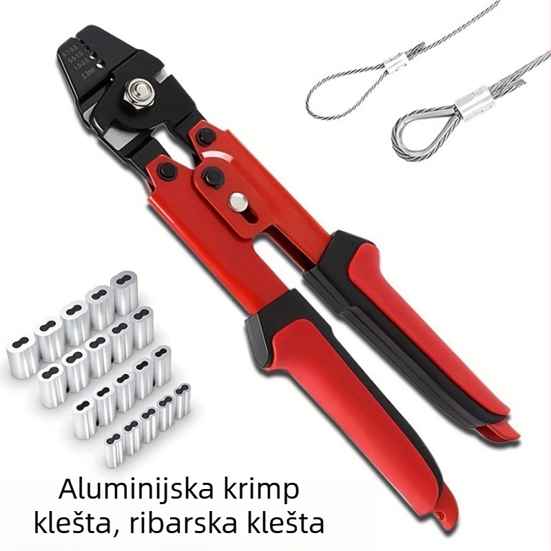 Klešta za lisanje aluminijske manžete za sajlu, 10 inča – alat električarima