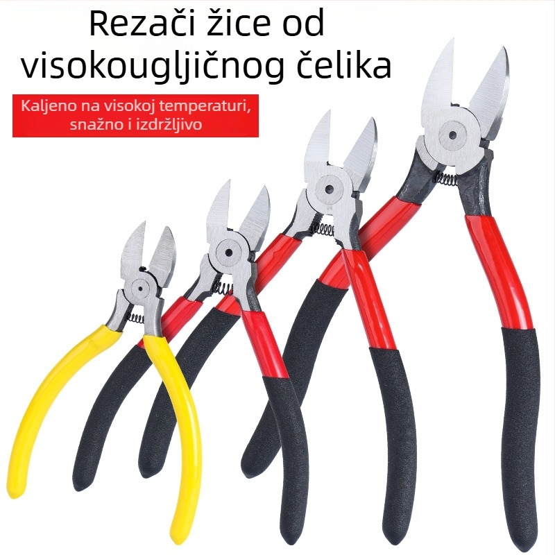 Električarske dijagonalne kliješta za rezanje žica, 6 i 5 inča, industrijskog ranga, mangan čelik