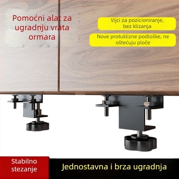 Pomoćnik za montažu vrata ormara, nivelacijski alat, podizač vrata, višenamjenski stolarski alat za prilagodbu spojeva ormara i fiksiranje