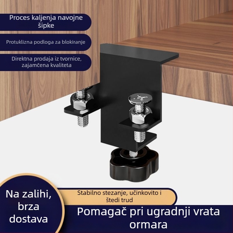 Pomoćnik za montažu vrata ormara, nivelacijski alat, podizač vrata, višenamjenski stolarski alat za prilagodbu spojeva ormara i fiksiranje