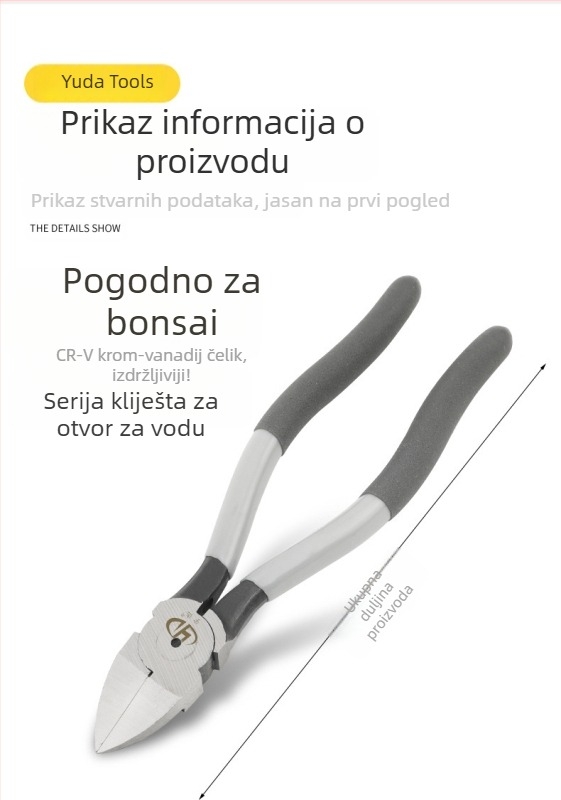 Set alata za bonsaje: kliješta, plastične škare, dijagonalne škare, škare za aluminijsku žicu, škare za žicu, pomične kliješte
