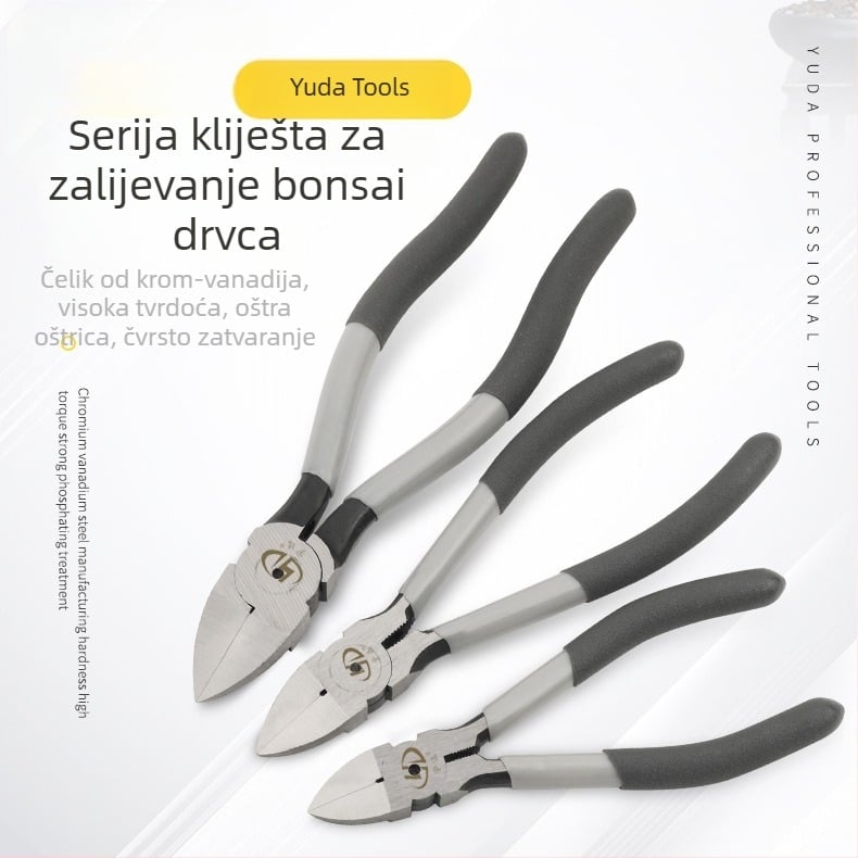 Set alata za bonsaje: kliješta, plastične škare, dijagonalne škare, škare za aluminijsku žicu, škare za žicu, pomične kliješte