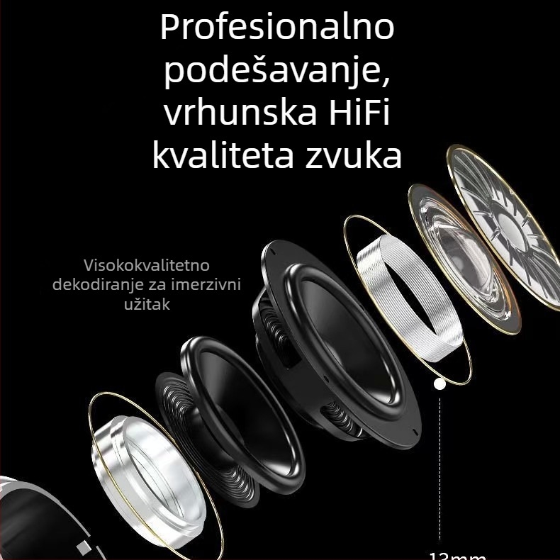 A9Pro Bluetooth slušalice s ANC, višenamjenski dodirni zaslon, ENC podrška više jezika